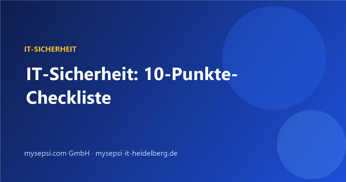 Titelbild: IT-Sicherheit im Mittelstand, 10-Punkte-Checkliste